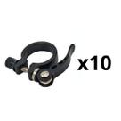 Kit 10 Abraçadeiras Selim 31.8mm com Blocagem Alumínio Preto