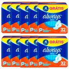 Kit 10 Absorvente Always Super Proteção Cobertura Seca - 320 Unidades Kit 10 Absorvente Always Super Proteção Cobertura Seca - 320 Unidades