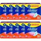 Kit 10 Absorvente Always Super Proteção Cobertura Suave - 320 Unidades Kit 10 Absorvente Always Super Proteção Cobertura Suave - 320 Unidades