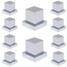 Kit 10 Acabamento Metal Quadrado Registro Base Deca Cromado Kit 10 Acabamento Metal Quadrado Registro Base Deca Cromado