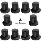 Kit 10 Acabamento Registro Banheiro C40 ABS Preto Padrao Deca Kit 10 Acabamento Registro Banheiro C40 ABS Preto Padrao Deca