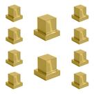 Kit 10 Acabamentos Registro Volante Quadrado Metal Dourado Kit 10 Acabamentos Registro Volante Quadrado Metal Dourado