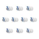 Kit 10 Adaptador Reto Macho 1/2” x 3/8” para Purificador e Filtro de Água Branco