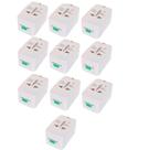 Kit 10 Adaptador Tomada Universal Eua Europa