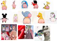 Kit 10 Adesivos Bundinha 3D Squishy Anti-Impacto (5 Pares)