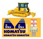 Kit 10 Adesivos Compatível Komatsu D51EX Cor Padrão