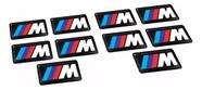 Kit 10 Adesivos Emblema Compatível BMW M3/M5/M6