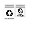 Kit 10 Adesivos Identificação Lixo Reciclável e Comum 9x9cm Kit 10 Adesivos Identificação Lixo Reciclável e Comum 9x9cm