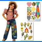 Kit 10 Adesivos Retalho De Vinil Festa Junina