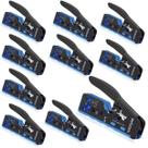Kit 10 Alicate Profi Crimpar Ez Rj45 Passagem Cat5 Cat6 Cat7