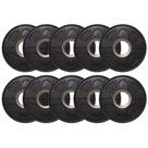 Kit 10 Anilhas Elite Emborrachada 4 Grips 1,25kg