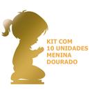 Kit 10 anjo 16cm menino menina para batizado crisma primeira comunhão lembrancinha mdf dourado prata