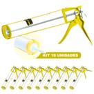 Kit 10 Aplicador Silicone 9" Reforçado 23Cm PU Alta Pressão