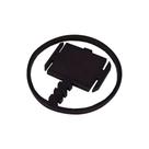 Kit 10 Aplique Martelo T Preto 6x6 Mdf Madeira