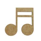 Kit 10 Aplique Nota Musical Modelo 3 4x2,5 Mdf Madeira