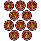 Kit 10 Apliques Brigada de Incêndio 8cm Bordado Termocolante