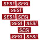 Kit 10 Apliques Emblema Sesi 6x2,5cm Patch Termocolante