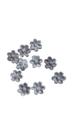 Kit 10 apliques flores madeira 3,5 cm