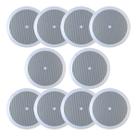 Kit 10 Arandelas JBL 6CO2R Redonda Branca - 50 Watts RMS