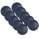 Kit 10 arandelas redondas pretas