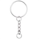 Kit 10 Argola Chaveiro 25mm C/ Elo Para Chaves