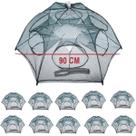 Kit 10 Armadilha Tipo Guarda Chuva para Pesca Isca Lambari Camarão Alevinos Vários Tamanhos Kit 10 Armadilha Tipo Guarda Chuva para Pesca Isca Lambari Camarão Alevinos Vários Tamanhos