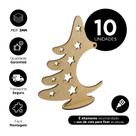 Kit 10 Árvores de Natal MDF Cru Decorativo Enfeite