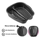 Kit 10 Bacia Para Pés Pedicure Salão de Beleza Multiuso Relaxamento Compact Colors Dompel - Preto