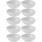 Kit 10 Bacias Plásticas Saladeiras 2,5L Essential Coza Brancas Potes Triangulares