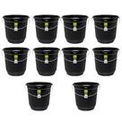 Kit 10 Balde de Limpeza Multiuso 7,5L Eco Preto Com Alça