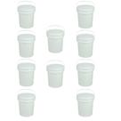 Kit 10 Balde Plástico Alimentício C/ Tampa e Alça 7,2 Litros