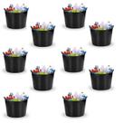 Kit 10 Baldes Cesto Flexível C/ Alça 15L Preto-Fersil Kit 10 Baldes Cesto Flexível C/ Alça 15L Preto-Fersil