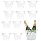 Kit 10 Baldes de Gelo Acrílico 4,5 Litros para Bebidas Eventos Bares