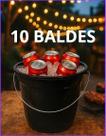 Kit 10 Baldes Plásticos 5 Litros com Alça de Ferro Resistência e Praticidade para o Dia a Dia