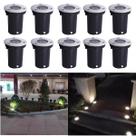 Kit 10 Balizadores Led SMD Blindado 1W Bivolt Spot De Embutir Em Piso Chão Gramado Escada Jardim Luz Branco Quente Kit 10 Balizadores Led SMD Blindado 1W Bivolt Spot De Embutir Em Piso Chão Gramado Escada Jardim Luz Branco Quente