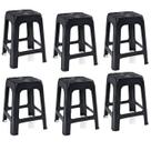 Kit 10 Bancos Banquetas Preta Adulto Plástica 45 Cm BPTPM Arqplast