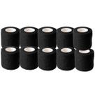 Kit 10 Bandagem Pet Band Flex Atadura Autoadesiva Preto 5cm