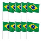 Kit 10 Bandeiras Haste Plástico 45X32cm Vidro Carro Copa Brasil Kit 10 Bandeiras Haste Plástico 45X32cm Vidro Carro Copa Brasil
