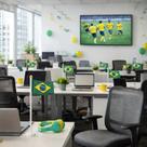 Kit 10 Bandeirinhas Do Brasil De Mão Com Haste Copa Do Mundo Kit 10 Bandeirinhas Do Brasil De Mão Com Haste Copa Do Mundo