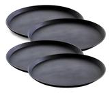 Kit 10 Bandejas Antiderrapante de Plástico 40cm para Serviço em Lanchonetes, Restaurantes e Bares