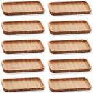 Kit 10 Bandejas de Bambu Retangulares para Cozinha 20x10cm Petisqueiras Multiuso Hire Lyor Kit 10 Bandejas de Bambu Retangulares para Cozinha 20x10cm Petisqueiras Multiuso Hire Lyor
