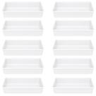 Kit 10 Bandejas Plástica Multiuso Branca 17L Açougue