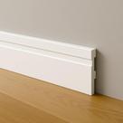 Kit 10 Barras Rodapé Poliestireno 10cm Frisado Branco 2m RM Decor Kit 10 Barras Rodapé Poliestireno 10cm Frisado Branco 2m RM Decor