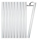 Kit 10 Bastão Agitador 10x300mm Vidro Maciço Ponta Lapidada Kit 10 Bastão Agitador 10x300mm Vidro Maciço Ponta Lapidada