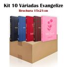 Kit 10 Bíblia Sagrada Brochura Variadas - Evangelização - Textos Coloridos Letra Média