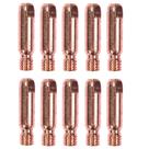 Kit 10 Bico De Contato 1,0mm x 30mm M8 Tocha Mig Consumiveis Nacional Carbon