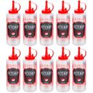 Kit 10 Bisnaga Pote Potinho Decorado Com Escrita Plástico Ketchup 350ml