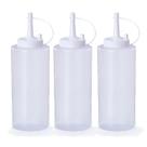 Kit 10 Bisnaga Pote Potinho Plástica Com Tampa Maionese 350ml