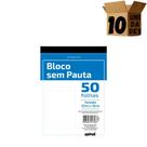 Kit 10 Blocos anotação Sem pauta 100x138 serrilhado 50 Folhas Spiral