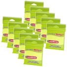 Kit 10 Blocos Autoadesivos Memo Notes 76x76mm Amarelo Com 100 Folhas Para Recados Anotações